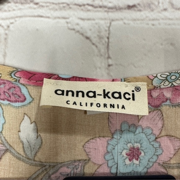 Anna-Kaci Long Sleeve Tassel Tie Boho Floral Viscose Dress‎ Womens Small NWT - Picture 2 of 7